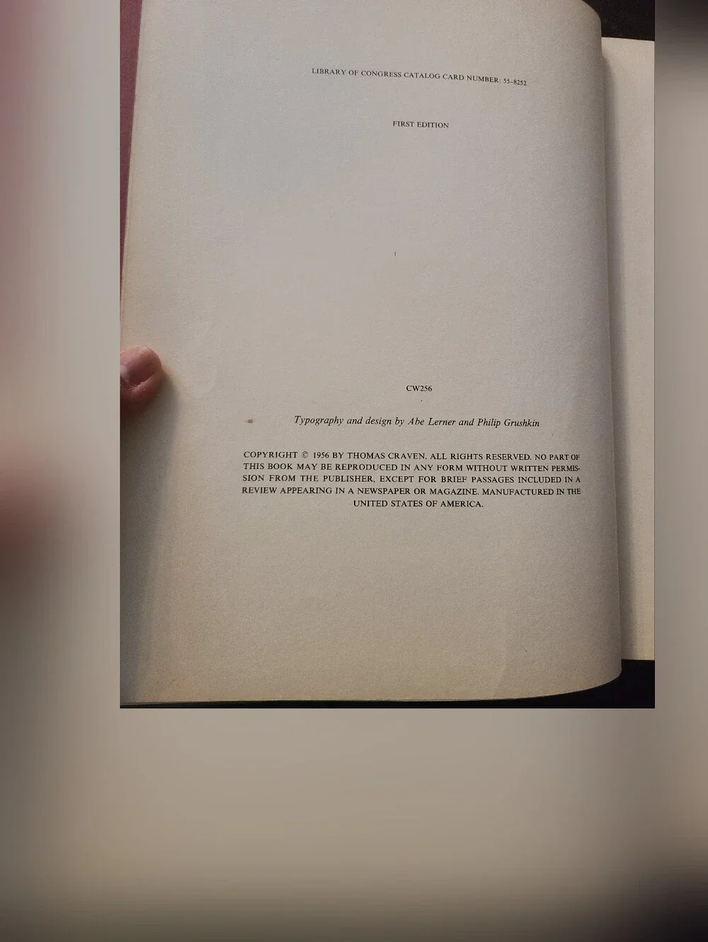 The Rainbow Book Of Art by Thomas Craven 1956 Hardcover 1st edition Vintage